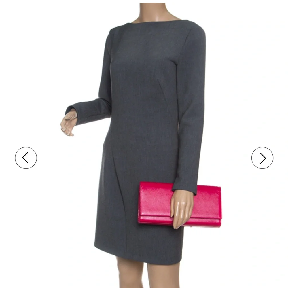 Saint Laurent / YSL Fuchsia/pink Patent Leather clutch - Picture 7 of 10